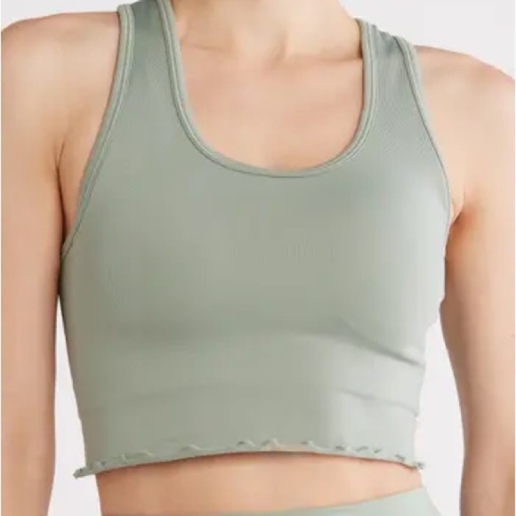 Green Racerback Tank Top Fitness Yogalicious Large - Picture 1 of 8